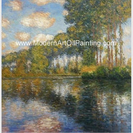 프란메드 클로드 모네 강 그림, 자연 풍경이 캔버스를 페인트를 칠합니다