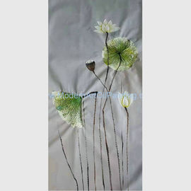 캔버스 꽃 월 아트 그림을 페인트를 칠하는 장식적 감촉이 있는 연꽃 꽃의 오일