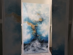 벽 장식을 위한 손으로 그리는 추상적인 화포 예술 회화