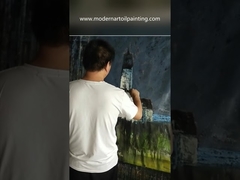 가정 장식을 위한 팔레트 나이프 유화 현대 화포 예술