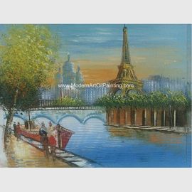 신선미를 유지하는 에펠탑 손으로 만드는 제인 스타일을 페인트를 칠하는 현대 파리 오일