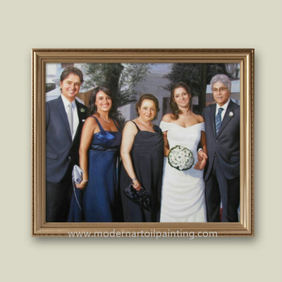 사진 5 센티미터로부터 초상화 캔버스를 페인트를 칠하는 집의 장식 가족 관습 오일