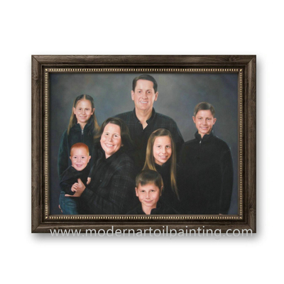 집 장식을 위한 현실적 가족 사람들 관습 석유 초상화 캔버스 5 센티미터